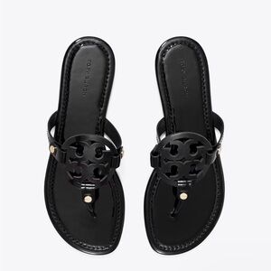 Tory Burch Miller Black Patent Sandal